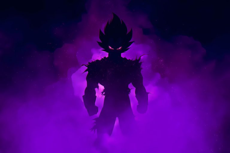 Vegeta Purple Smoke Depth Parallax Wallpaper - MyLiveWallpapers.com