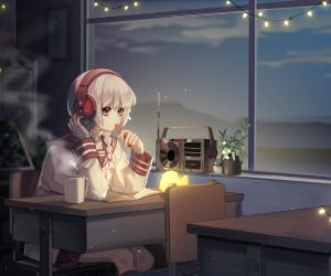 Anime Girl Headphones Live Wallpaper 