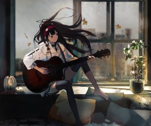 Anime Guitar Girl Live Wallpaper - MyLiveWallpapers.com