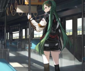 Anime subway train girl live wallpaper