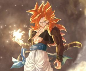 Live wallpaper SSJ4 Gogeta - Dokkan Battle / interface personalization