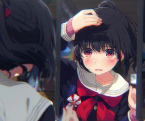 Anime girl late for school live wallpaper