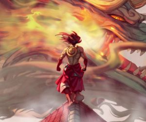 Luffy from One Piece vs Kaidou live wallpaper