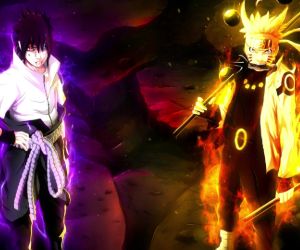 Papel De Parede Anime Naruto vs Sasuke