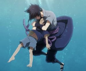 sasuke uchiha drowning with a kid live wallpaper