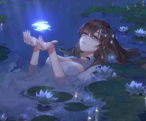 Water Lily girl live wallpaper