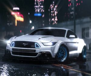 Ford Mustang in the Rain live wallpaper