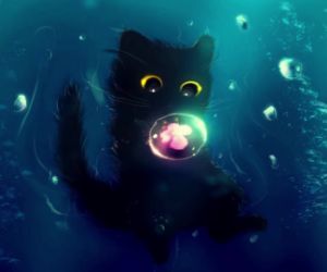 Underwater kitten live wallpaper