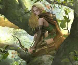 Forest Elf archer live wallpaper