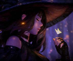 Witch with Butterfly live wallpaper