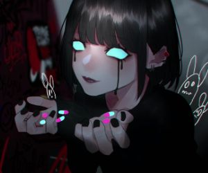 goth girl with pills live wallpaper