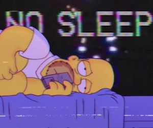 No sleep Homer Simpson live wallpaper