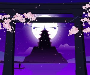 Pagoda Sakura Live Wallpaper 