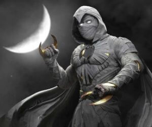 Moon Knight Wallpaper 4K, Monochrome, Marvel Comics