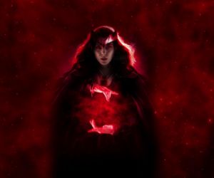 the scarlet witch with a cloud of red mist live wallpaper