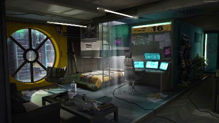 Cyberpunk Room Animated Wallpaper 