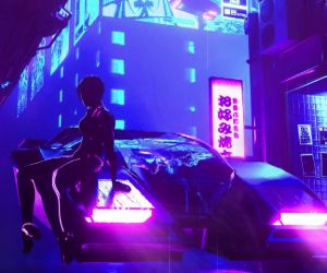 McLaren Cyberpunk Neon City Live Wallpaper - WallpaperWaifu