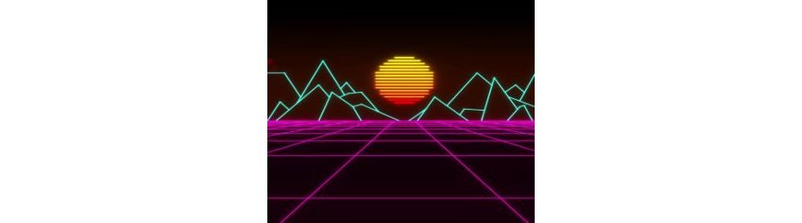 MOBILE-Retro Sunset Grid Live Mobile Wallpaper